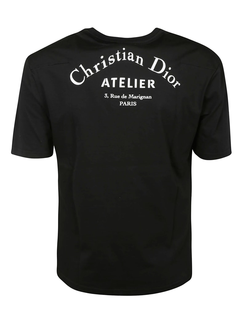 Christian Dior Logo Print Round Neck T-shirt | italist