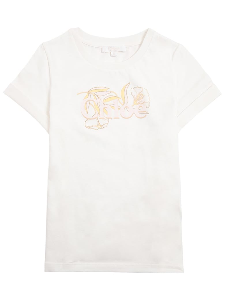Chloé Cotton T-shirt With Logo - White