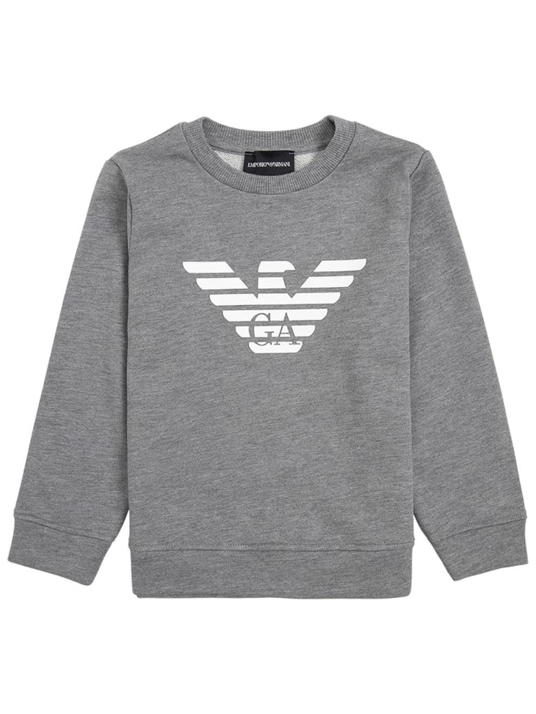 Emporio Armani Grey Modal Blend Sweatshirt With Logo - Grey