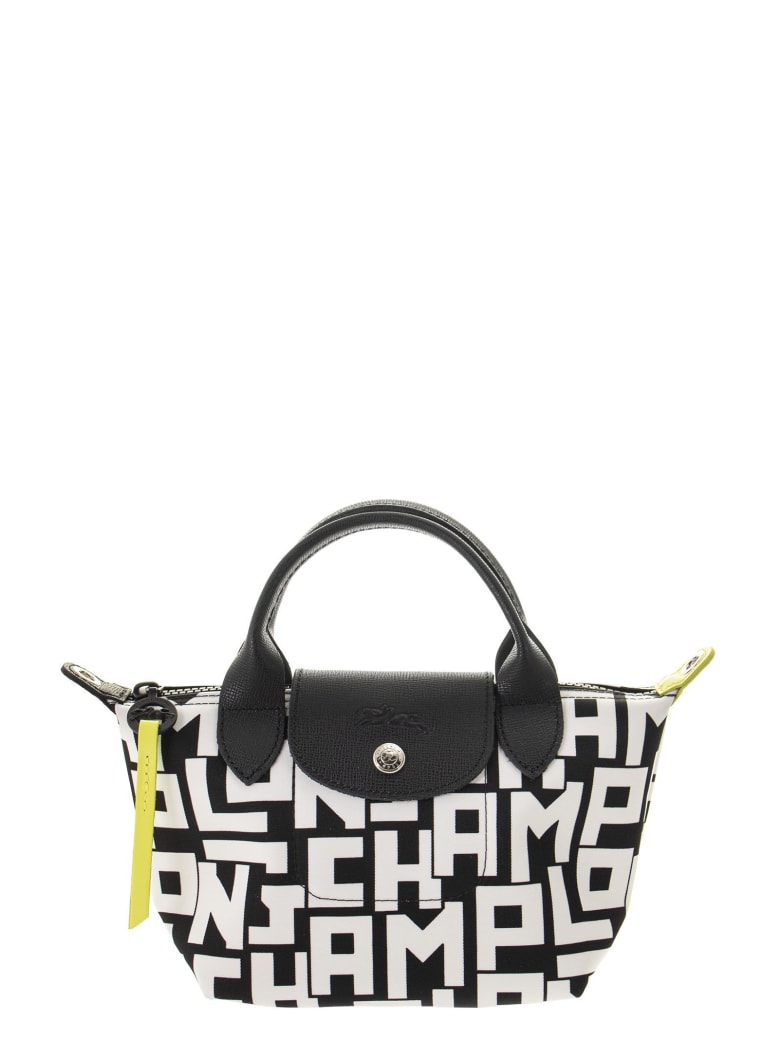 Longchamp Le Pliage Lgp - Top Handle Bag Xs - Black/white