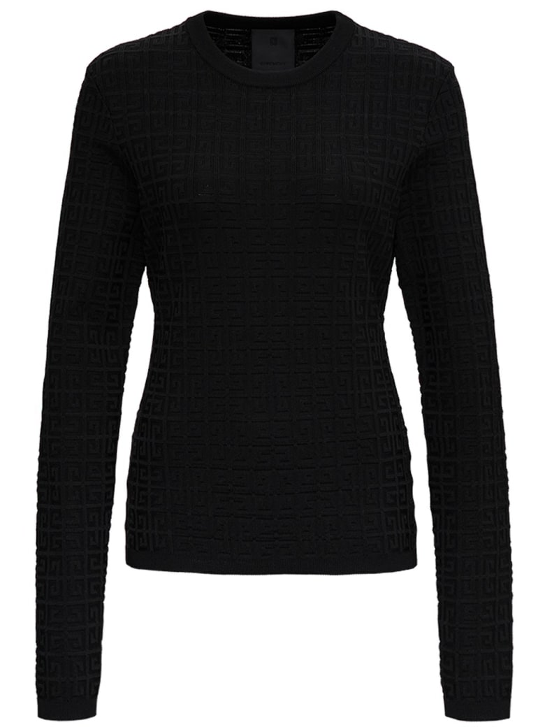 Givenchy Long-sleeved Sweater With 4g Motif - Black