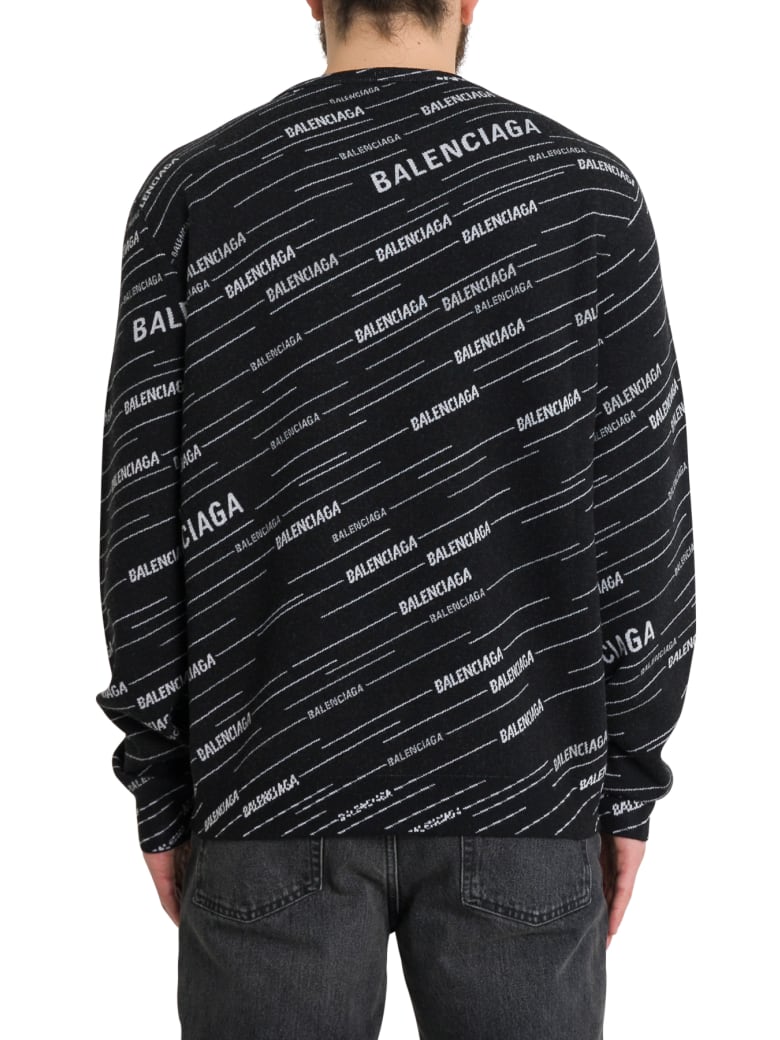 Balenciaga Crewneck Pullover All-over Logo | italist
