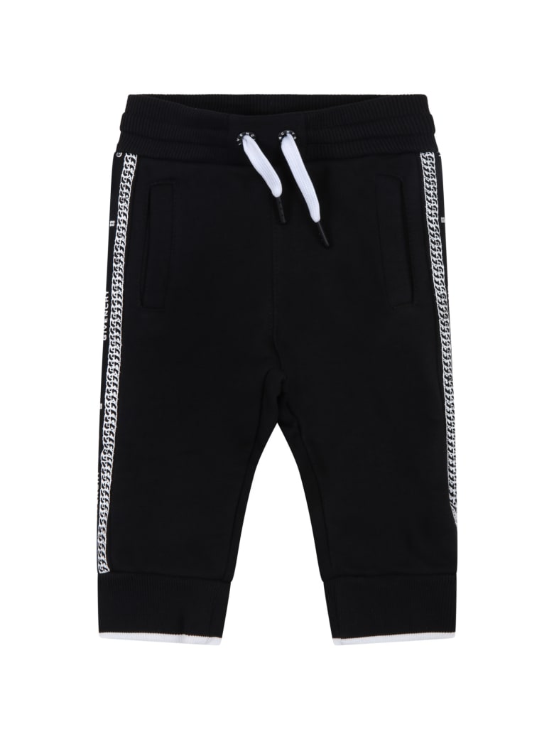 Givenchy Black Sweatpant For Baby Kids With Logos - Black