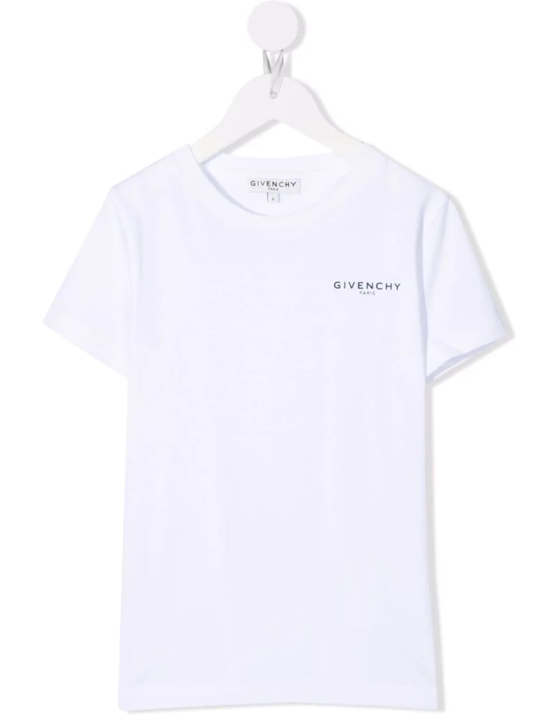 Givenchy White Kids T-shirt With Micro Logo On The Chest - Bianco