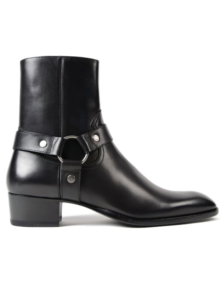 Saint Laurent Wyatt Harness Ankle Boots | italist, ALWAYS LIKE A SALE