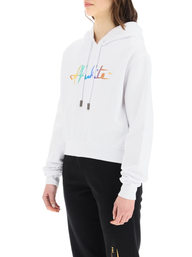 off white hoodie rainbow