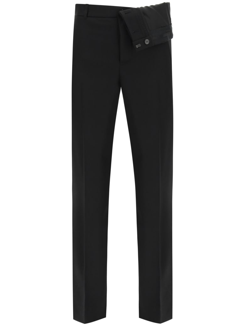 Y/Project Trousers With Asymmetric Waist - BLACK (Black)
