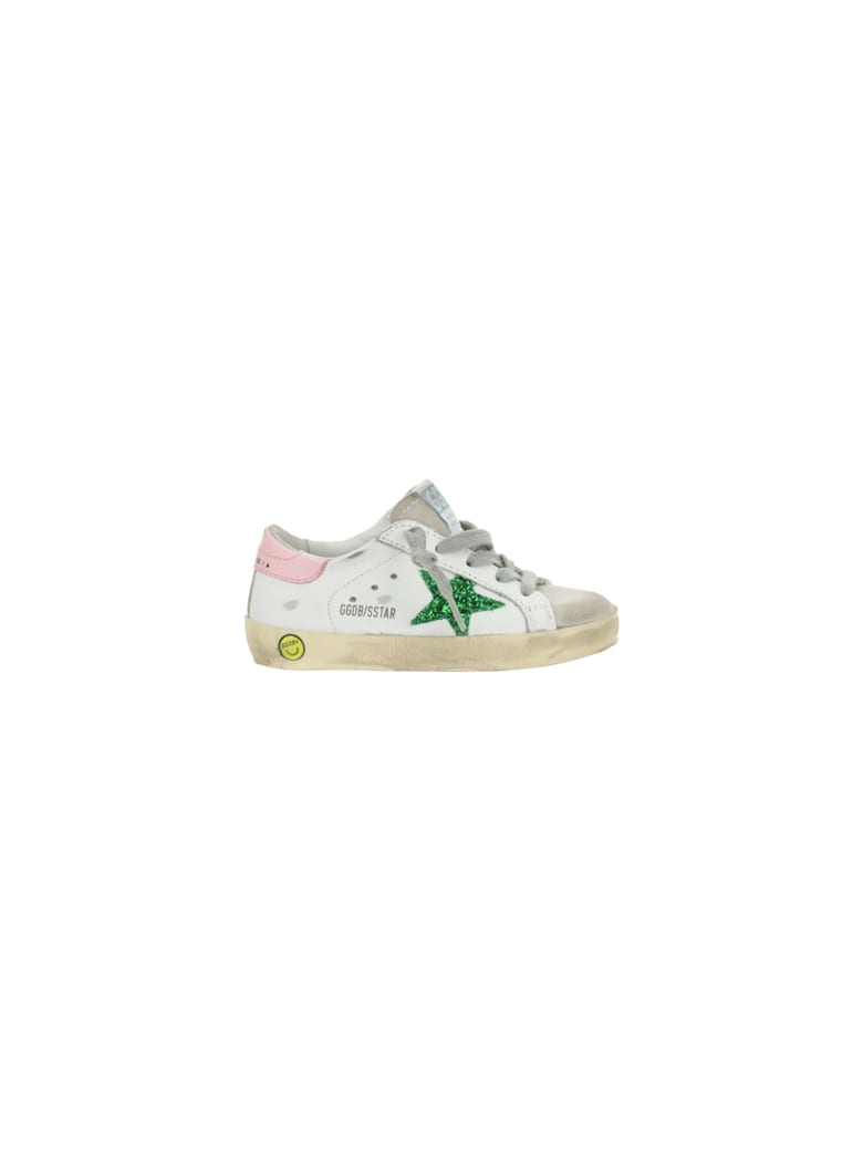 Golden Goose Supestar Sneakers For Girl - White/emerald