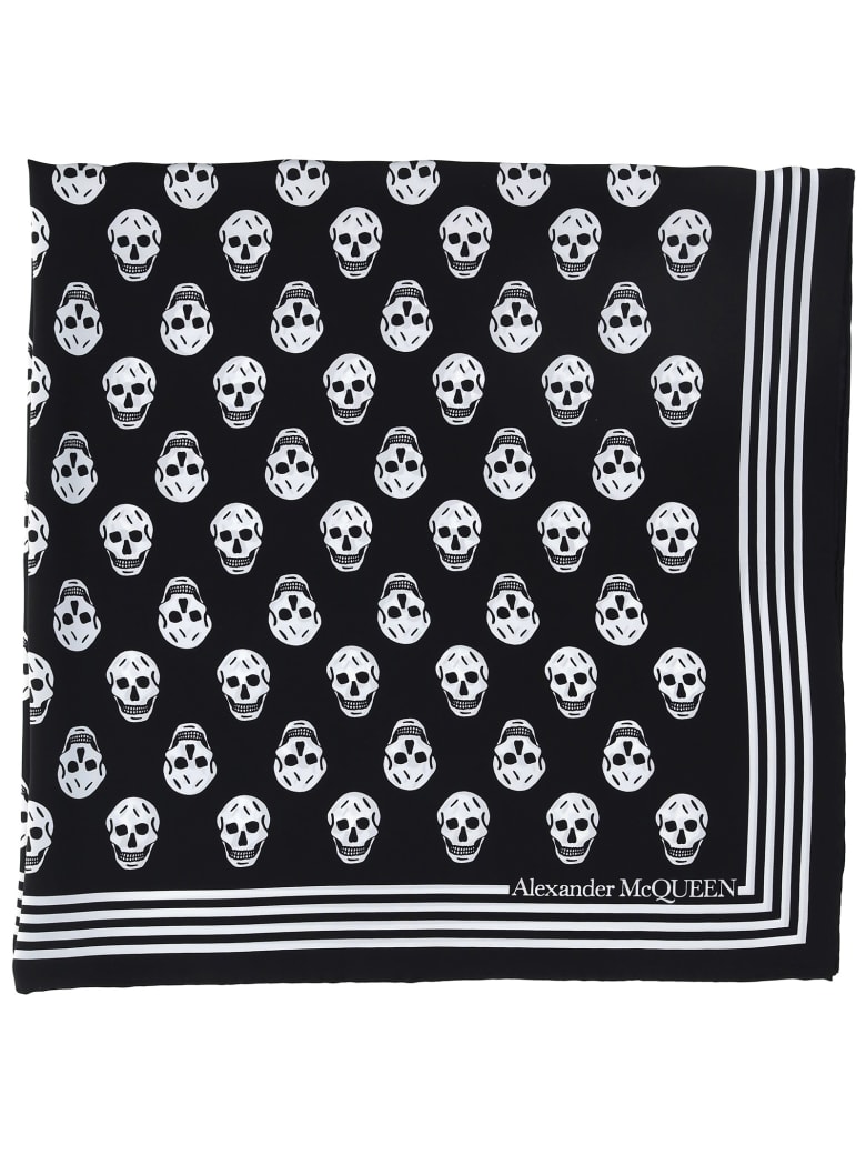 Alexander McQueen Biker Foulard - Nero e Avorio
