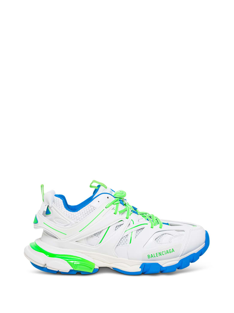 Balenciaga Track Mesh And Multicolor Nylon Sneakers - White