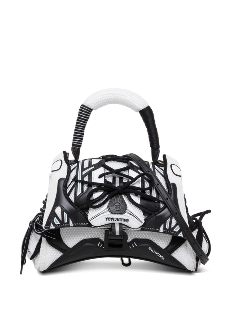 Balenciaga Fabric Sneakerhead Top Handle Crossbody Bag - White/black