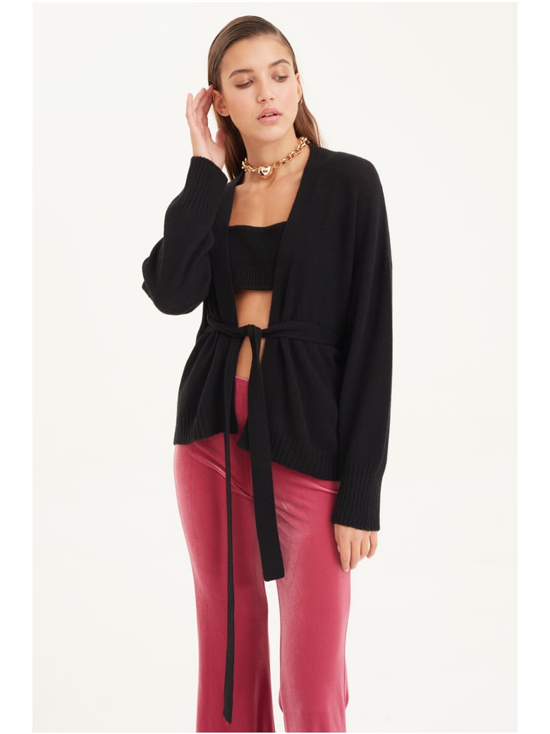 Antonella Rizza Cardigan Diamond Black - Black
