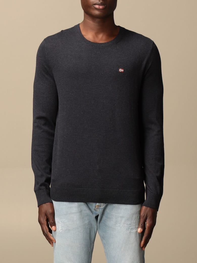 Napapijri Sweater Napapijri Crewneck Sweater With Logo - Blue