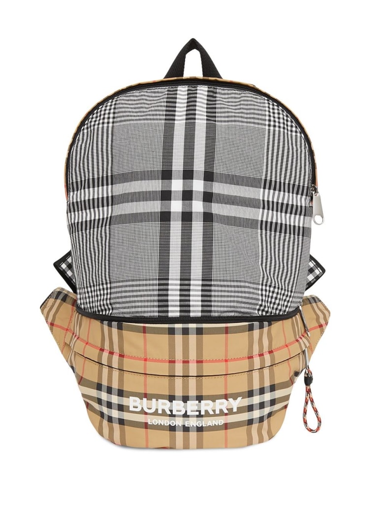 Burberry Vintage Check Nylon Backpack - Beige