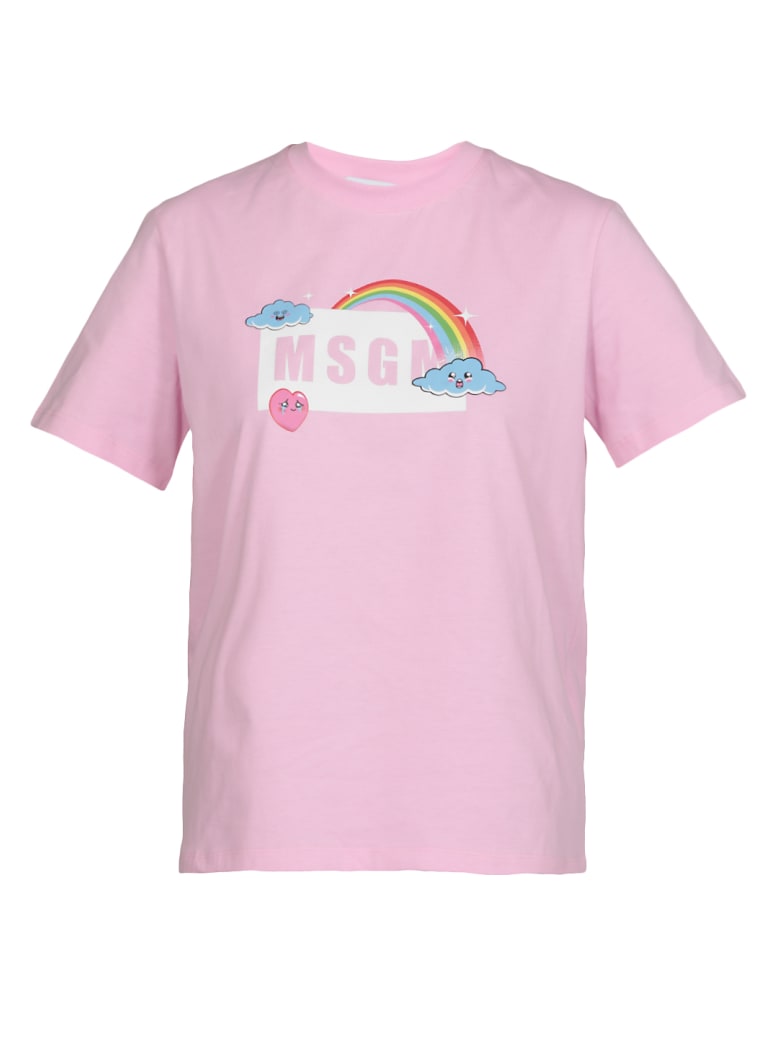 MSGM Cotton T-shirt - PINK