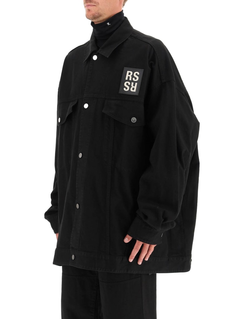 raf simons oversized denim jacket