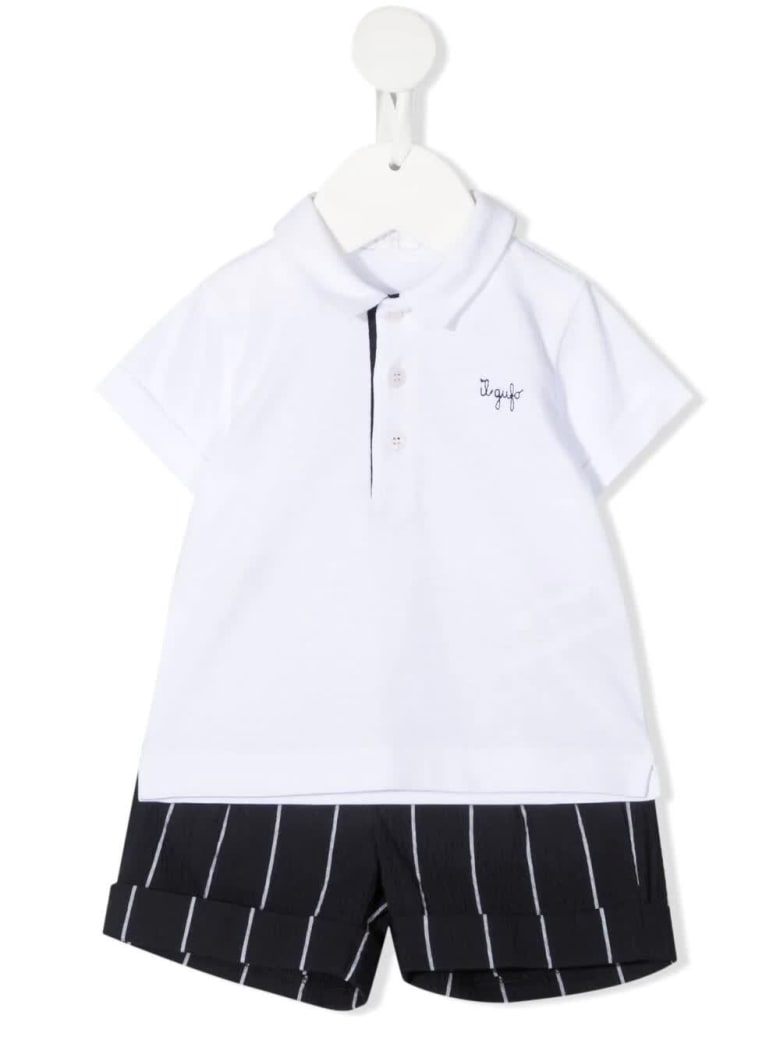 Il Gufo Polo Shirt And Shorts Set - Bianco/blu