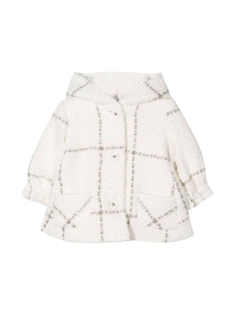 Monnalisa Cream Baby Girl Duffle Coat - Panna/oro