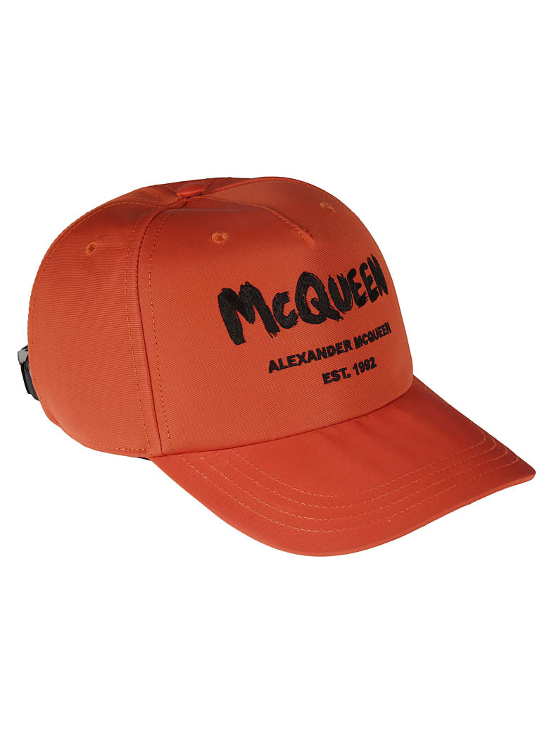 Alexander McQueen Graffiti Logo Cap - Arancio