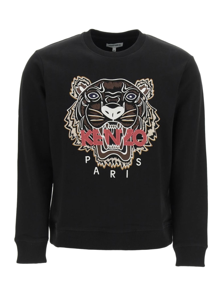 Kenzo Crewneck Sweatshirt With Tiger Embroidery