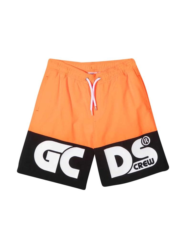 GCDS Mini Costume Teen Da Bagno Con Stampa - Arancione