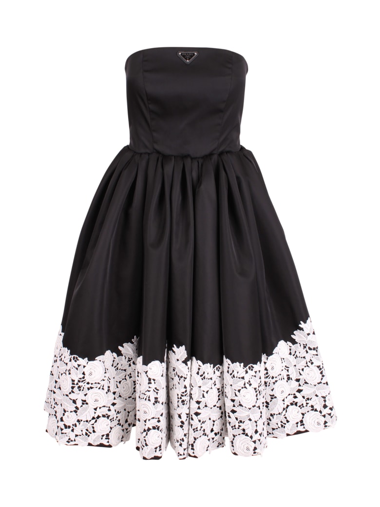 Prada Polyamide Dress - Black White