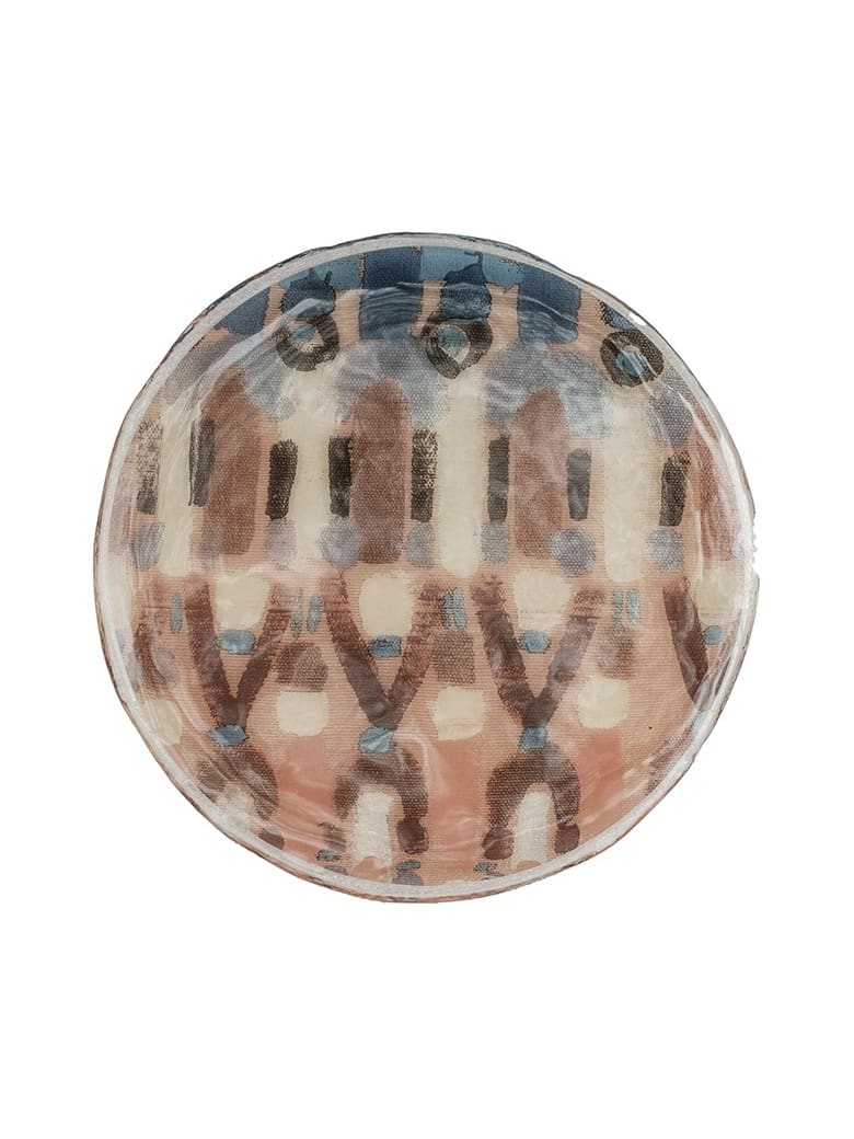 Le Botteghe su Gologone Plates White Murano Glass Colores 21 Cm - Red Fantasy