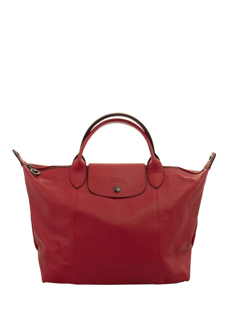 longchamp cuir red lacquer