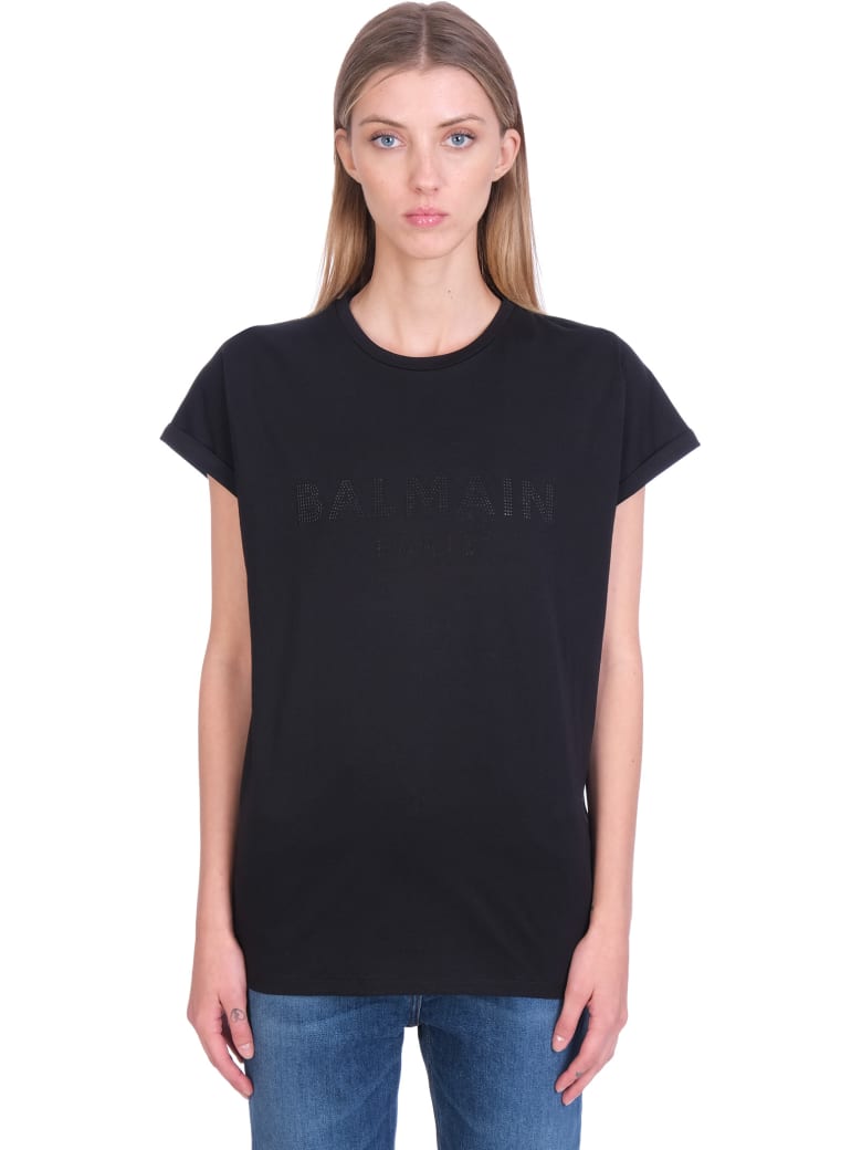 Balmain T-shirt In Black Cotton - black