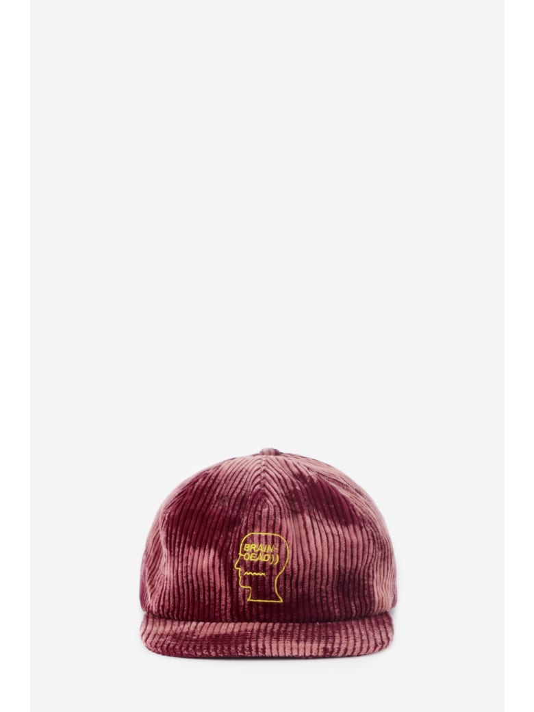 Brain Dead Bleached Cord Logo Hats - green