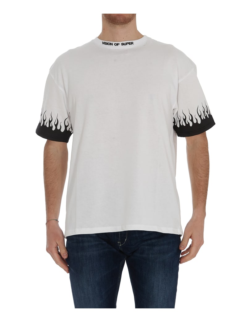 Vision of Super Black Flames T-shirt - Bianca