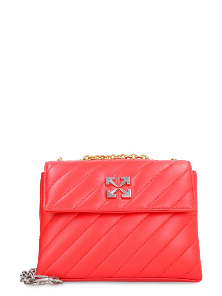 Off-White Jackhammer 24 Leather Shoulder Bag - red