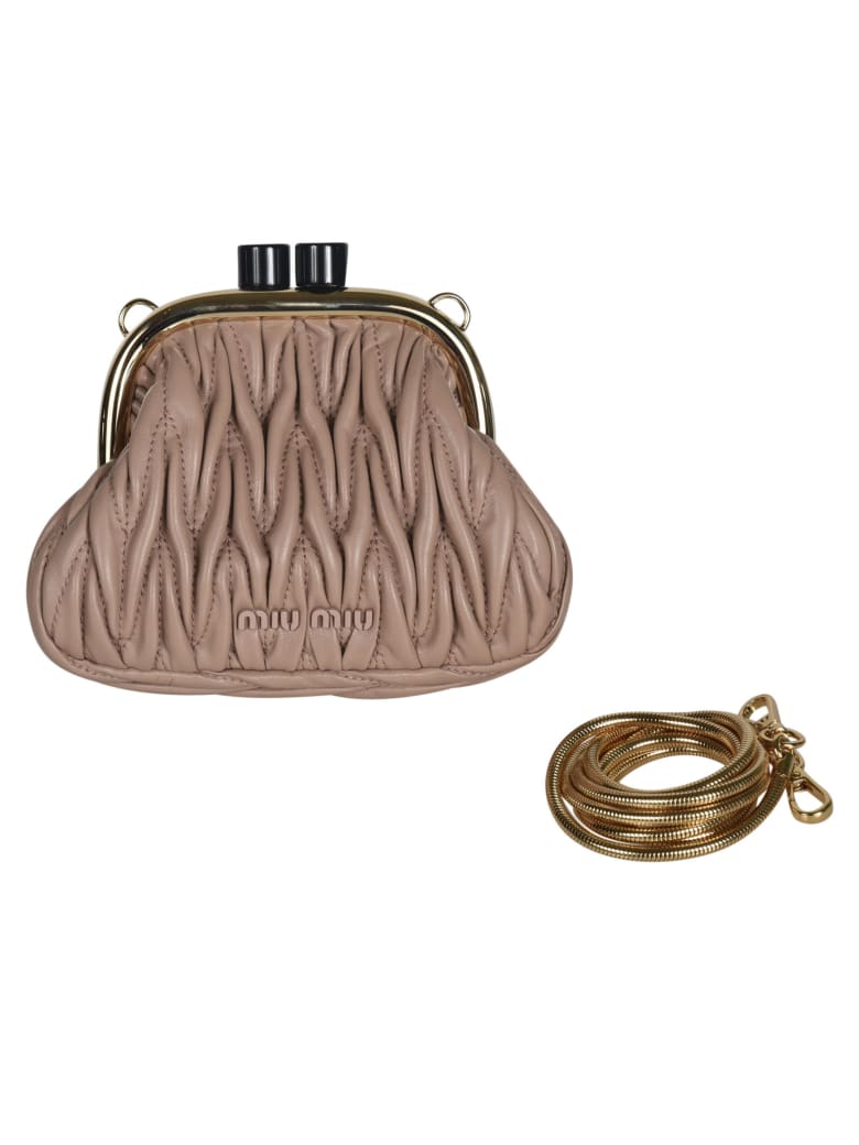 Miu Miu Matelassé Shoulder Bag - Cammeo