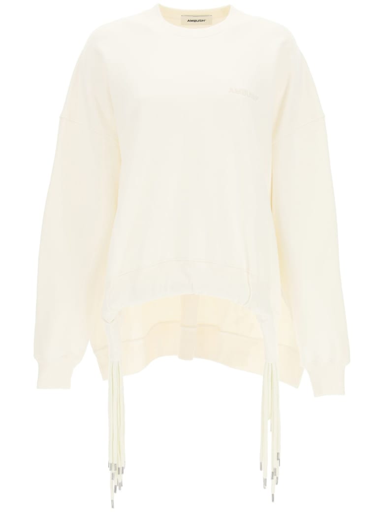 AMBUSH Oversized Sweatshirt With Multi Drawstring - TOFU TOFU