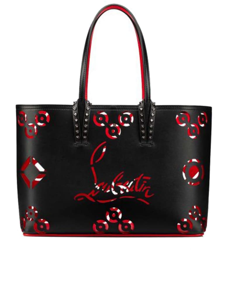 Christian Louboutin Black Leather Cabata Loubinthesky Perfore - BLACK