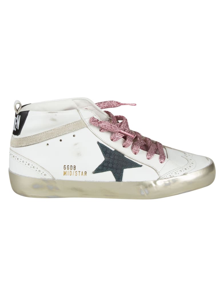 Golden Goose Mid-star Classic Sneakers - White/Ice