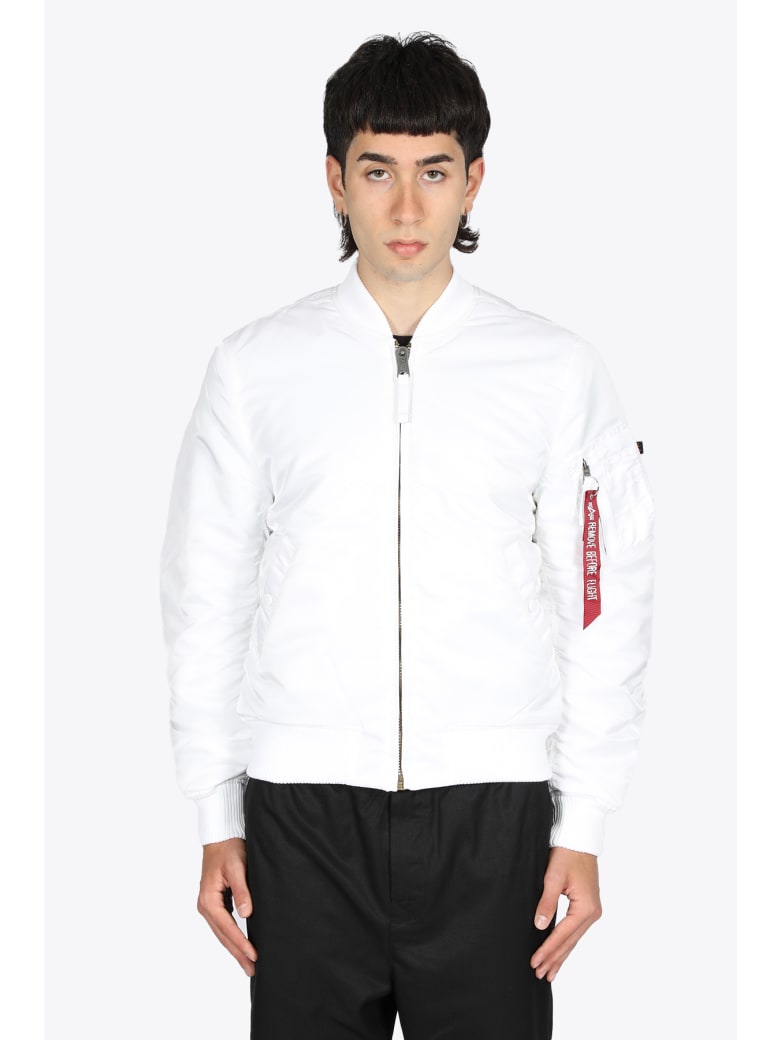 alpha industries white bomber