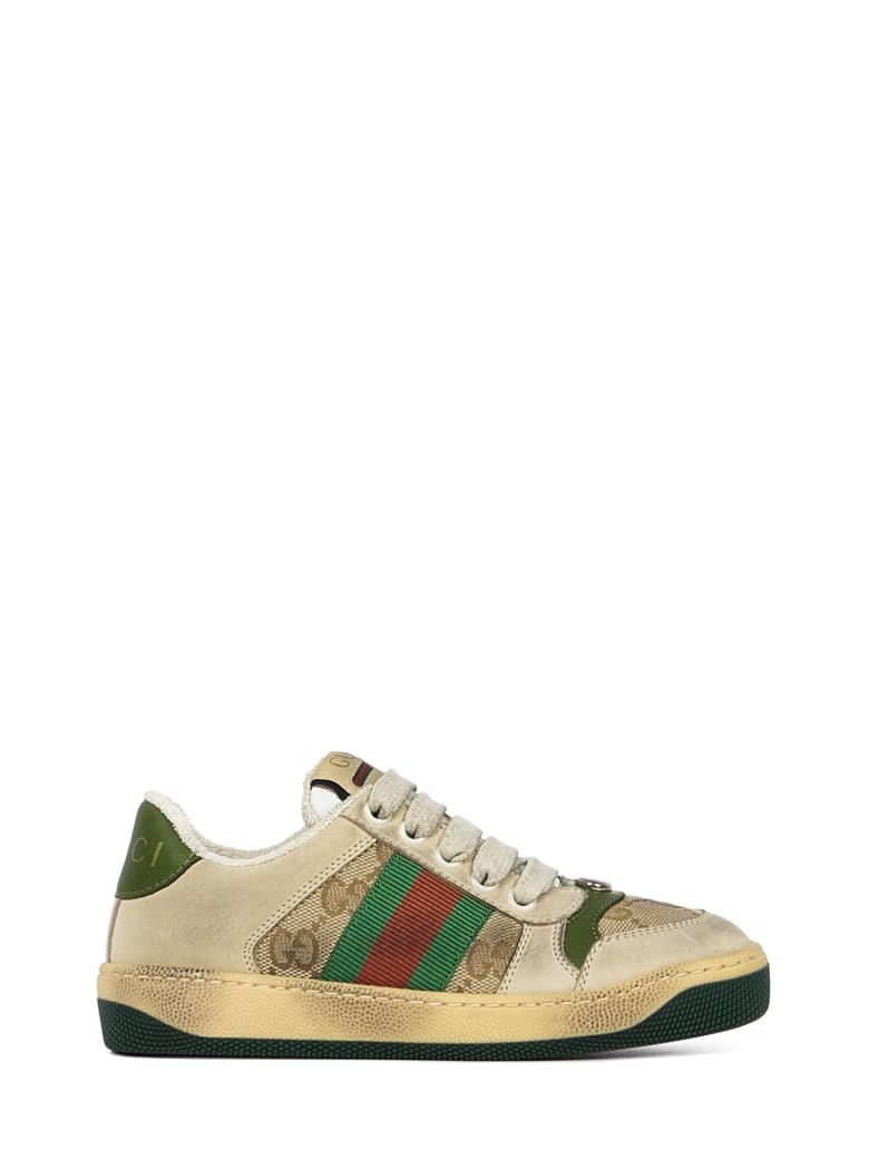 Gucci Junior Screener Sneakers - Beige
