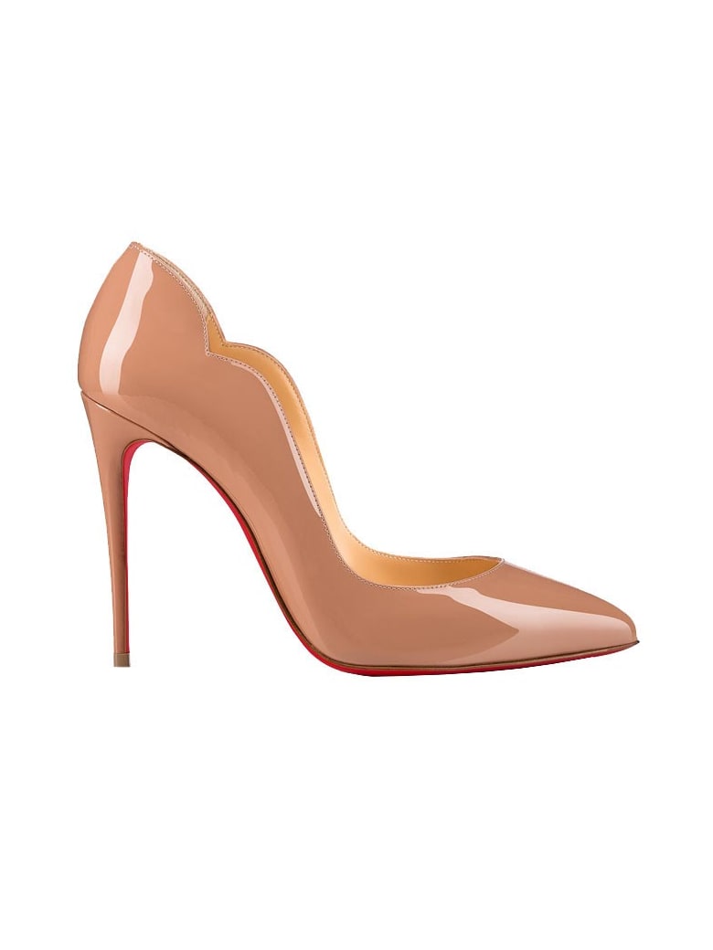 Christian Louboutin Nude Patent Hot Chick Pumps - NUDE