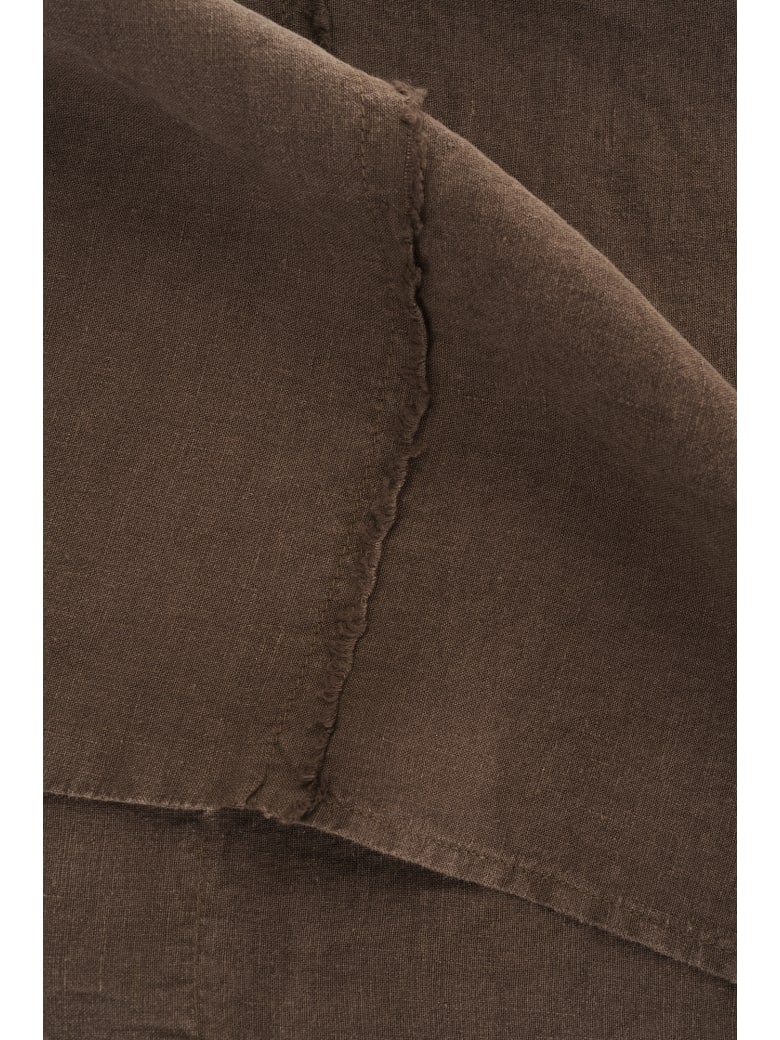 Once Milano Toogood Linen Top Sheet - Brown