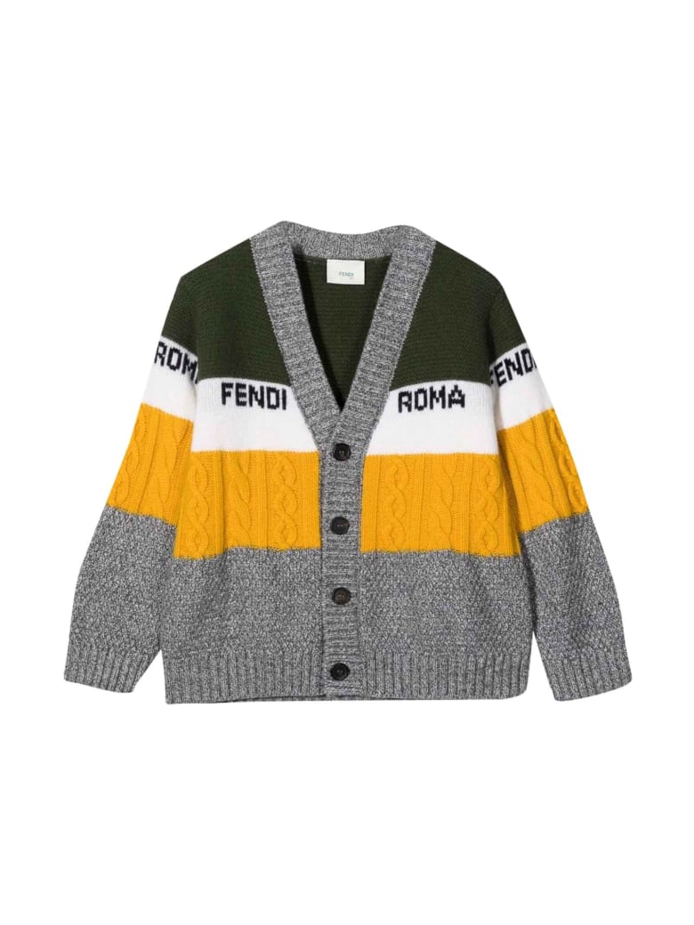 Fendi Unisex Multicolored Cardigan - Multicolor