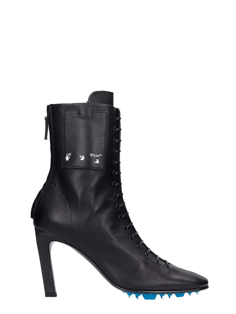 off white ankle strap heels