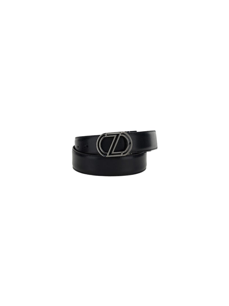 Z Zegna Belt - Black/tobacco