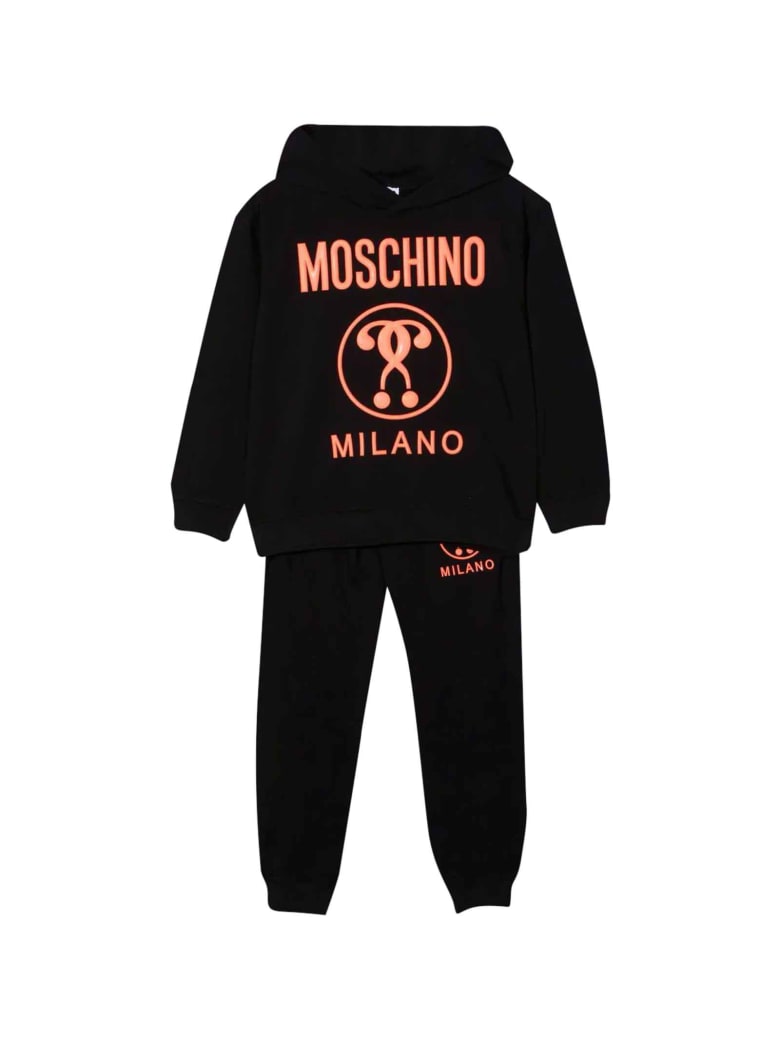 Moschino Sports Suit With Embossed Logo - Nero