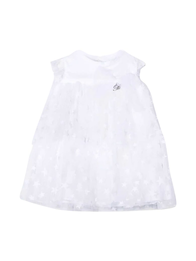 Miss Blumarine Dress With Print - Bianco