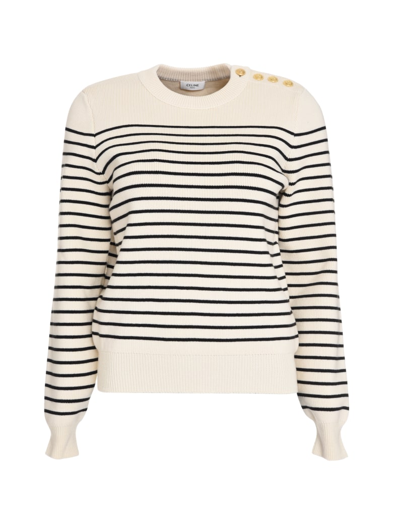 Celine Striped Cotton Sweater | italist, ALWAYS LIKE A SALE
