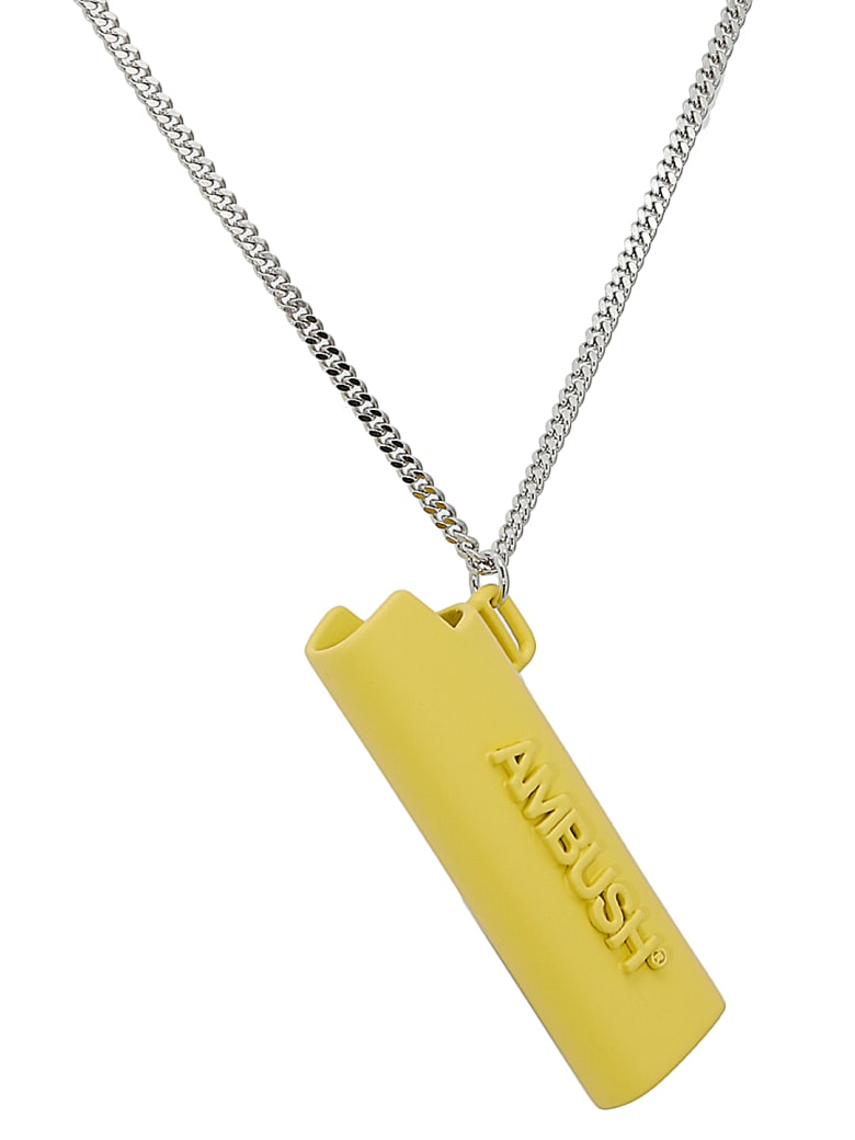 AMBUSH Lighter Case Necklace - YELLOW SIL