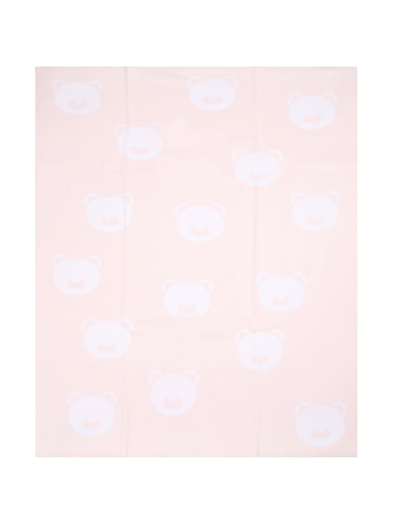 Little Bear Pink Blanket For Baby Girl With Bears - Pink
