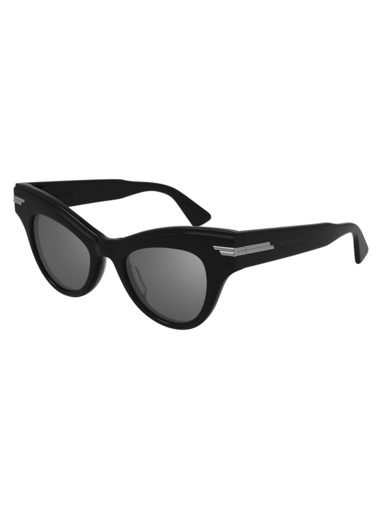 Bottega Veneta BV1004S Sunglasses - Black Black Silver