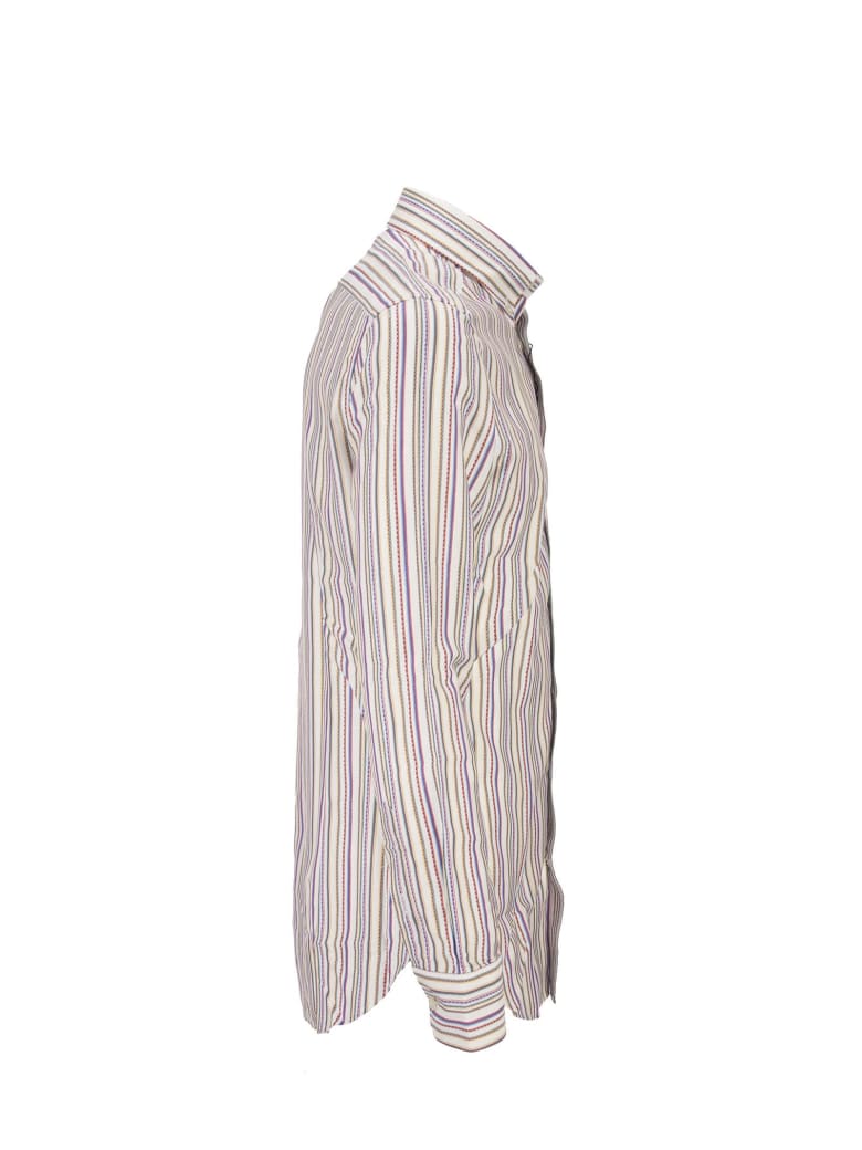 Etro Striped Shirt With Embroidered Pegaso | italist